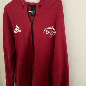 Munster Rugby zip up adidas hoodie